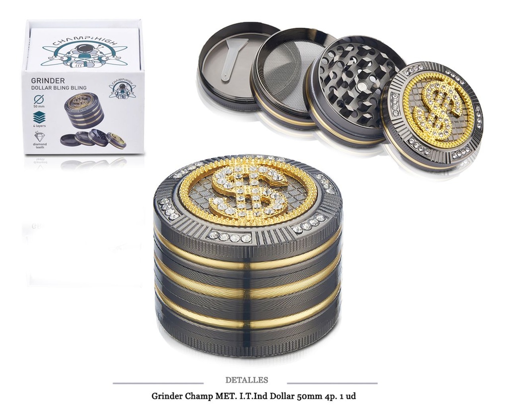GRINDER CHAMP MET I.T.IND. DOLLAR 50X38MM 4P 1 UD