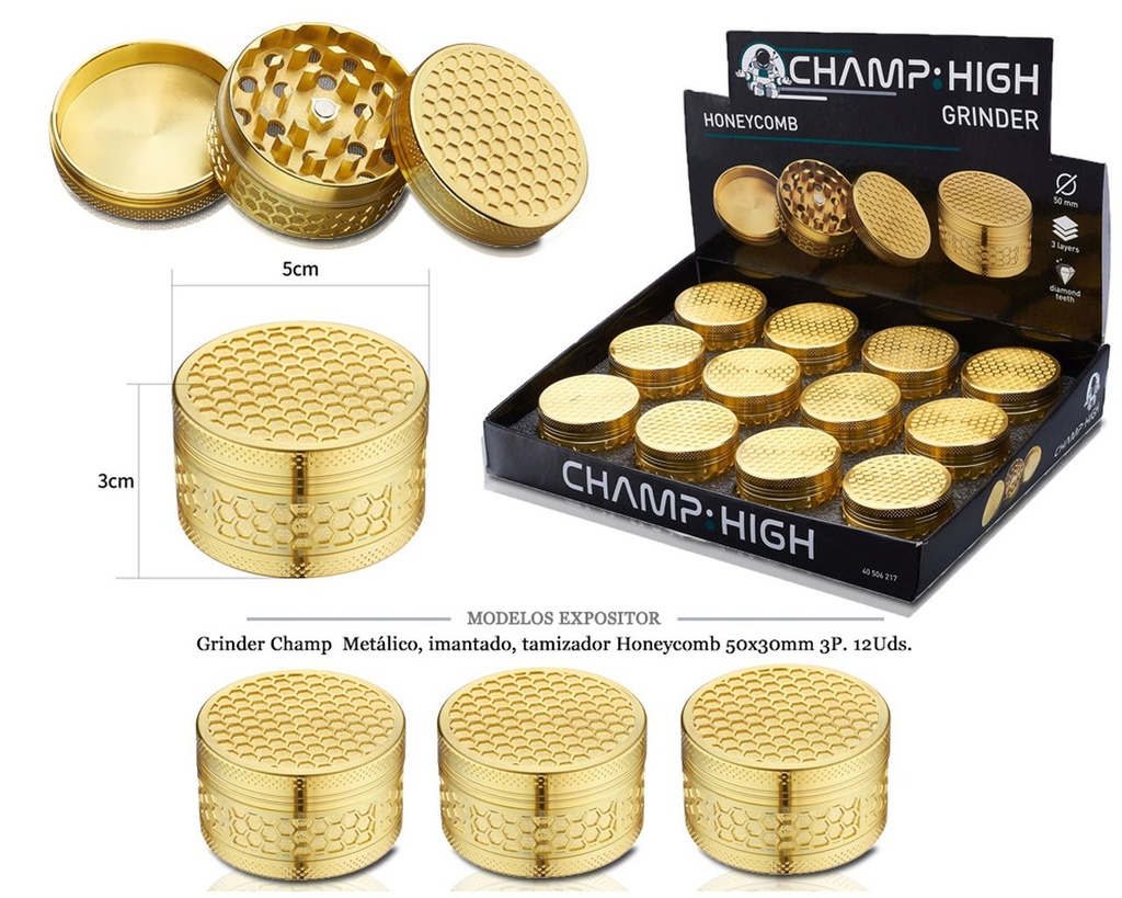 GRINDER CHAMP MET I.T. HONEYCOMB 50X30MM 3P 12 UDS