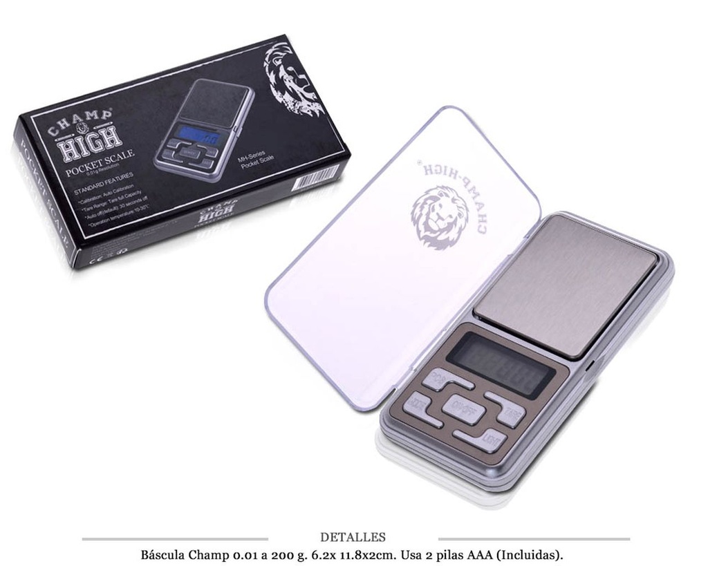 BASCULA CHAMP SCALE 0,01 A 200 G.