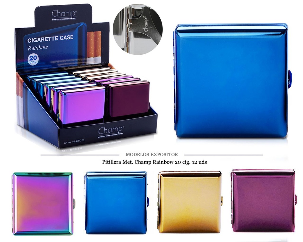 PITILLERA MET CHAMP RAINBOW 20 CIG 12 UDS