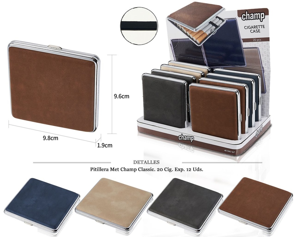 PITILLERA MET CHAMP CLASSIC 20 CIG 12 UDS