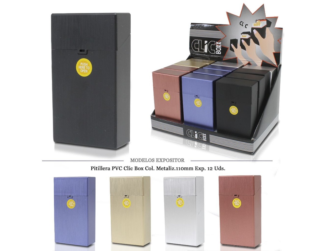 PITILLERA PVC CLIC BOX METALIZADA 110 MM 12 UDS