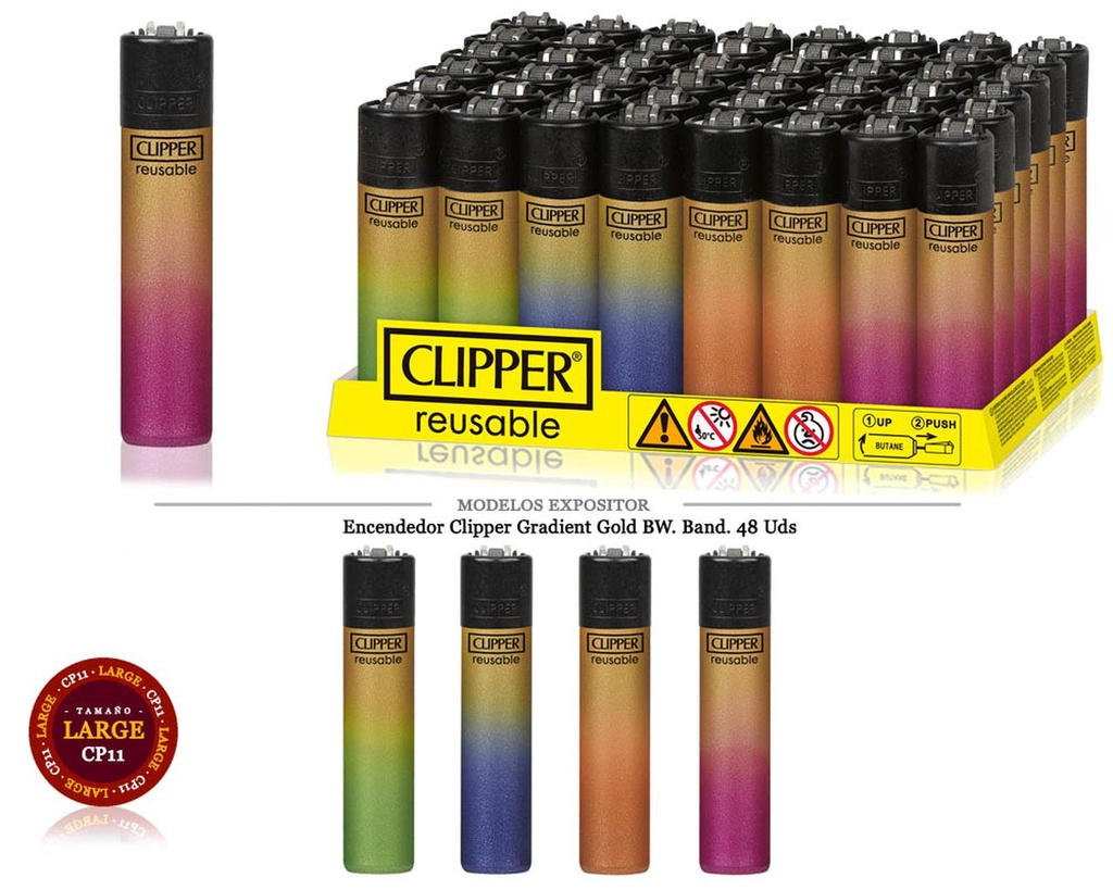 ENCD. CLIPPER METALLIC GRADIENT GOLD BW 48 UDS