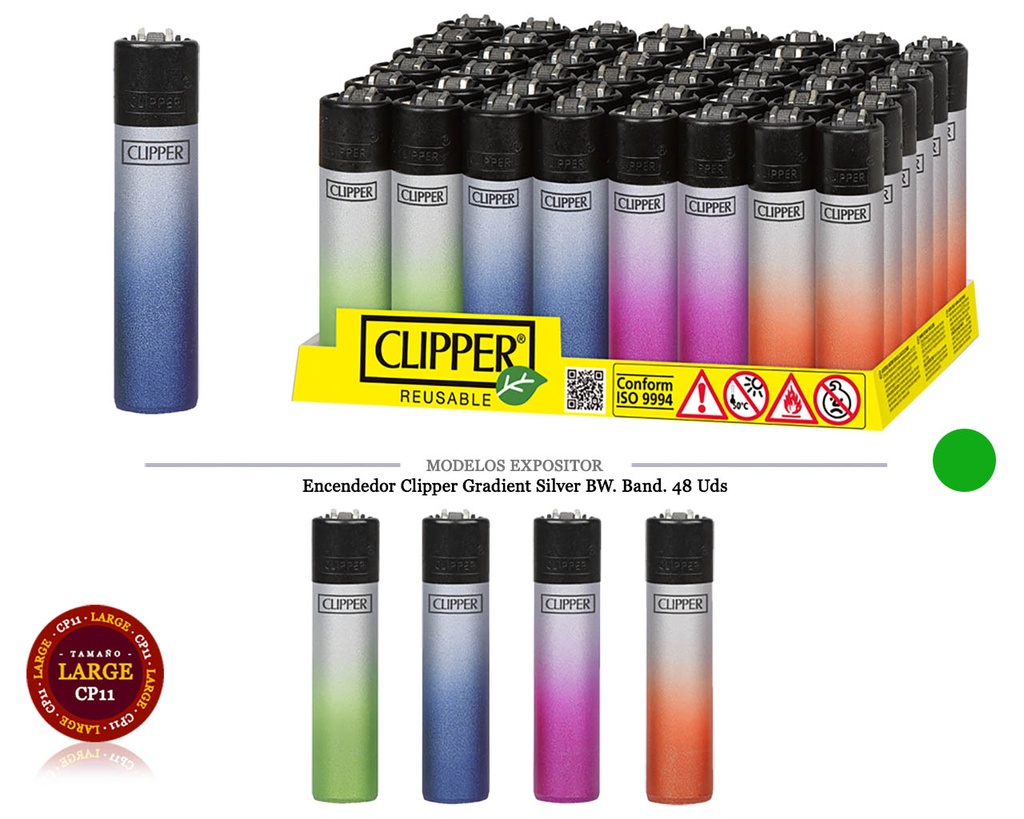 ENCD. CLIPPER METALLIC GRADIENT SILVER BW 48 UDS