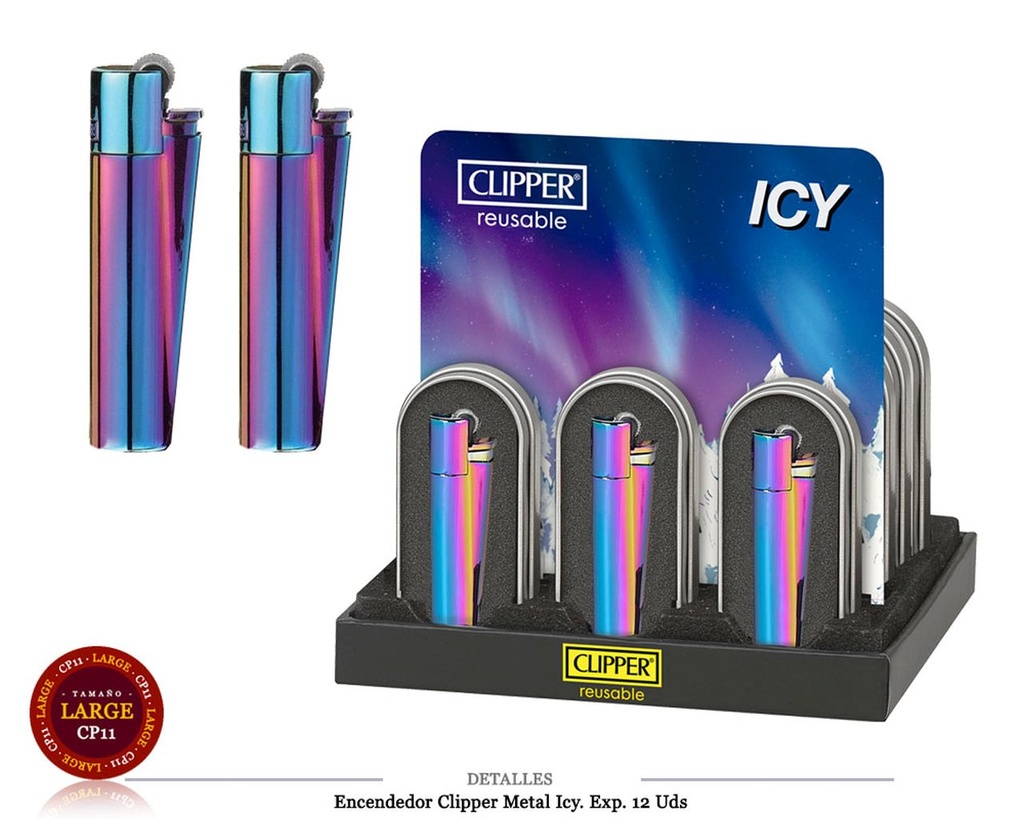 ENCD. CLIPPER METAL ICY 12 UDS