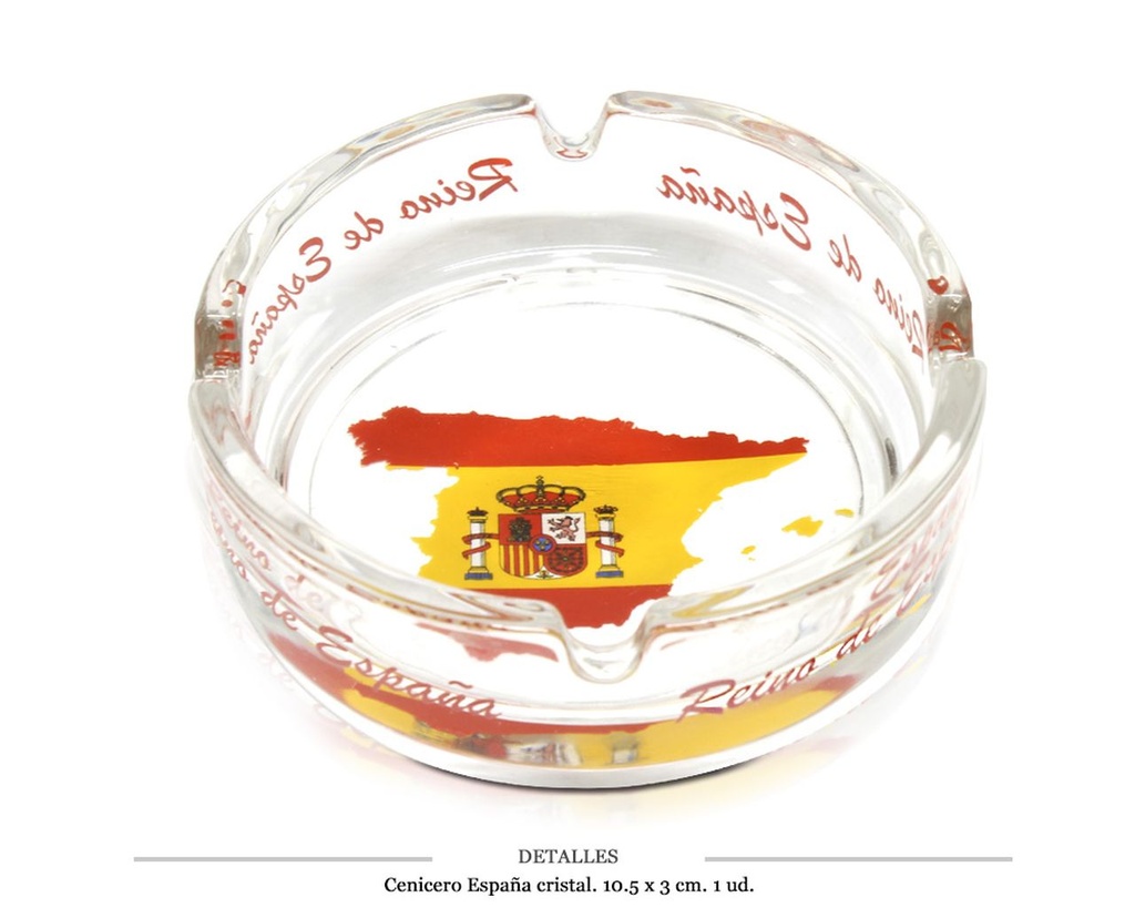 CENICERO CRISTAL ESPAÑA 1 UD
