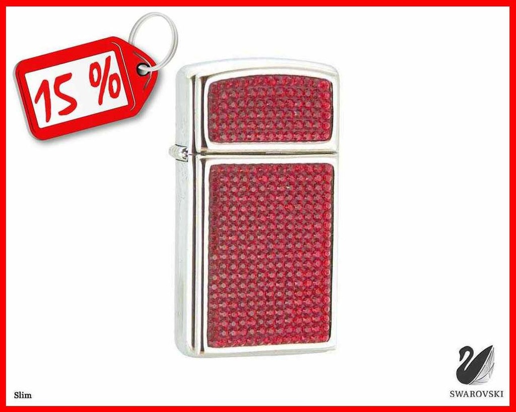 ZIPPO MD. SWAROVSKI RED SLIM