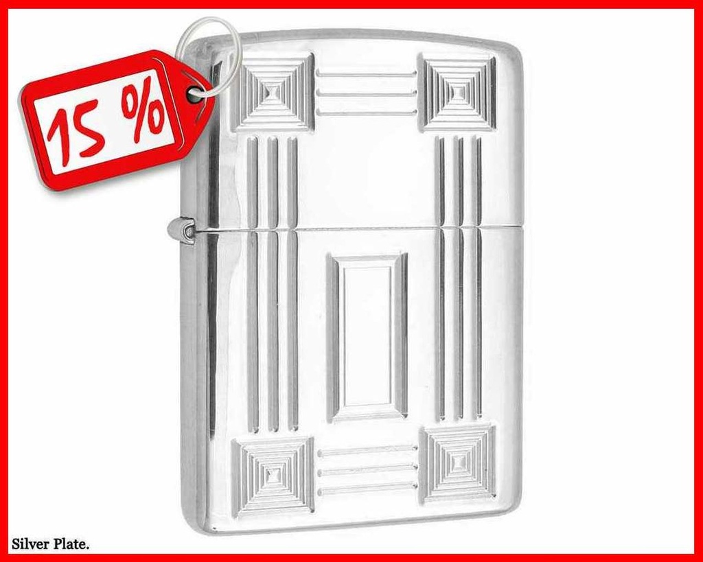 ZIPPO MD. 20443 PILLARS SILVER PLATA