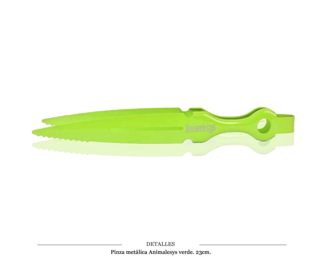 PINZA METALICA ANIMALESYS VERDE 23 CM