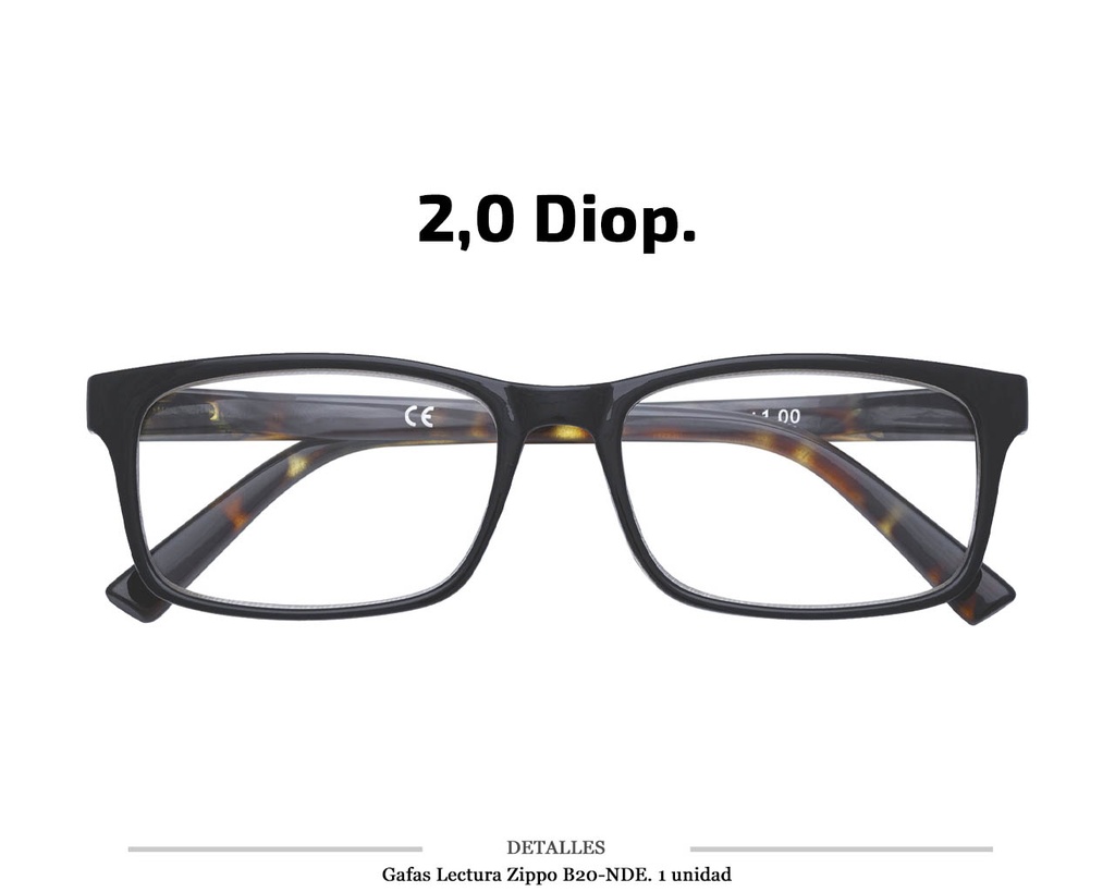GAFAS LECTURA ZIPPO B20 NDE 2.0 DIOP 1 UD