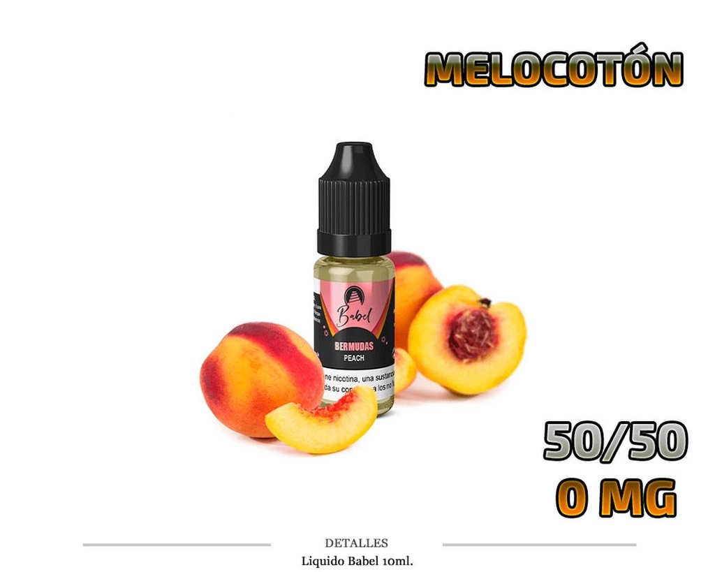 E-LIQUID BABEL BERMUDAS MELOCOTON 0MG 10ML 