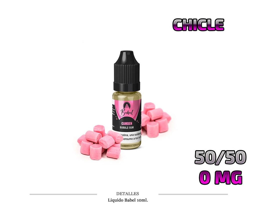 E-LIQUID BABEL CAMDEN CHICLE 0MG 10ML 