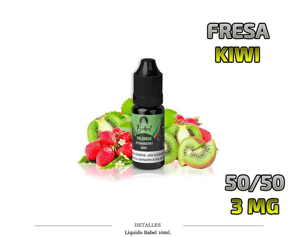 E-LIQUID BABEL PALAWAH FRESA KIWI 3MG 10ML