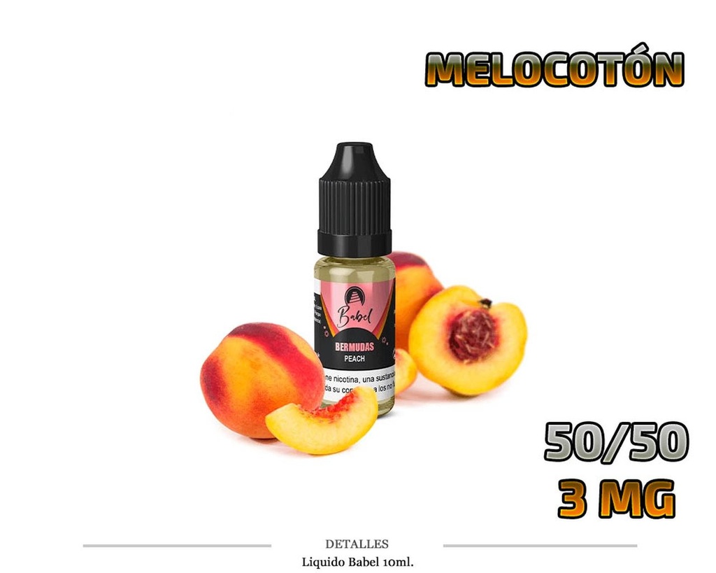 E-LIQUID BABEL BERMUDAS MELOCOTON 3MG 10ML 