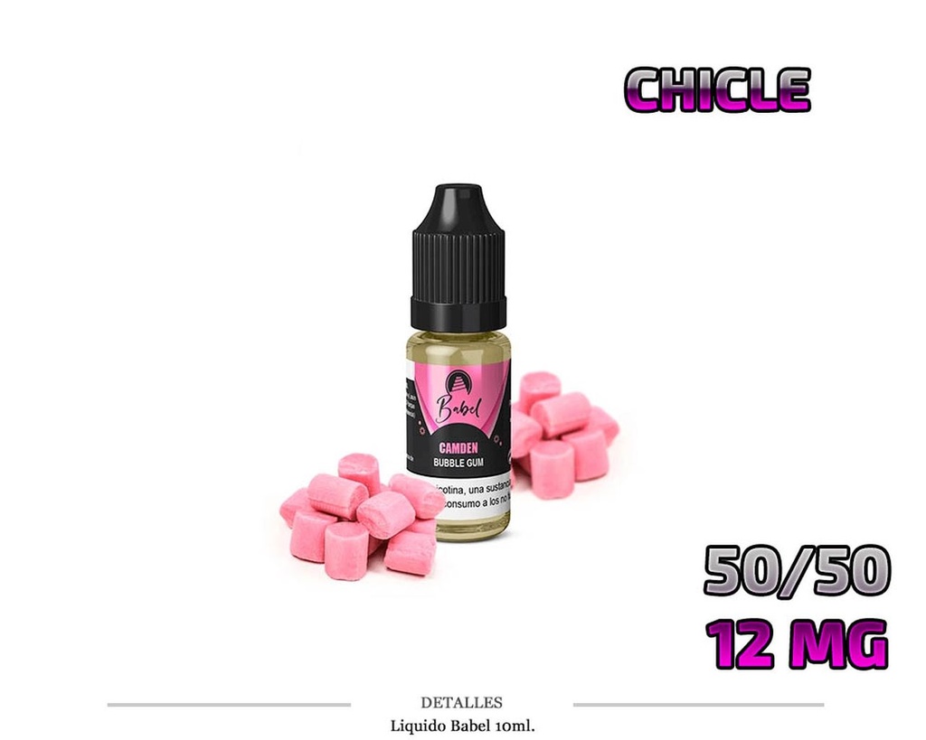 E-LIQUID BABEL CAMDEN CHICLE 12MG 10ML 