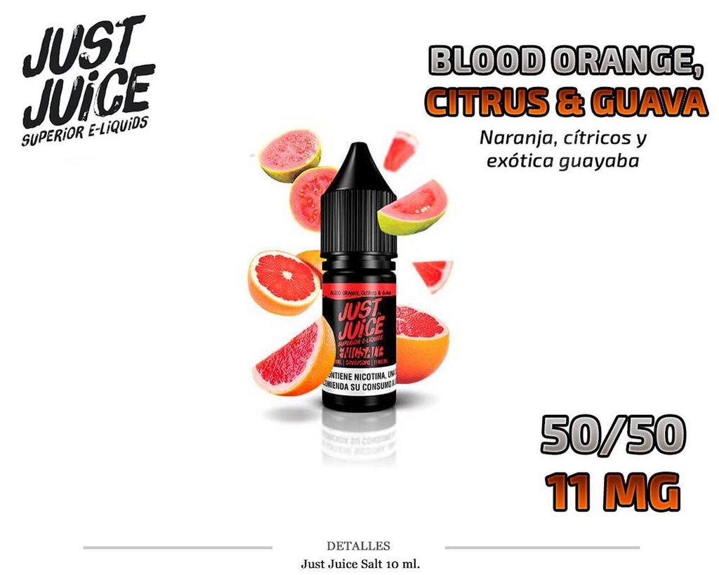 E-LIQUID JUST JUICE SALT ORANGE CIT.&GUAV 11MG 10ML 