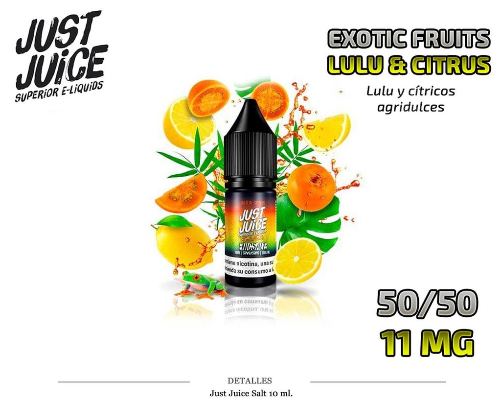 E-LIQUID JUST JUICE SALT LULO&CITRUS 11MG 10ML 