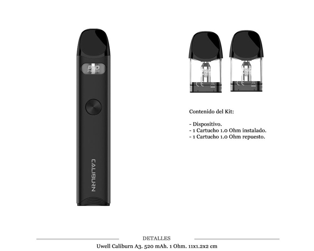 UWELL CALIBURN A3 POD KIT BLACK