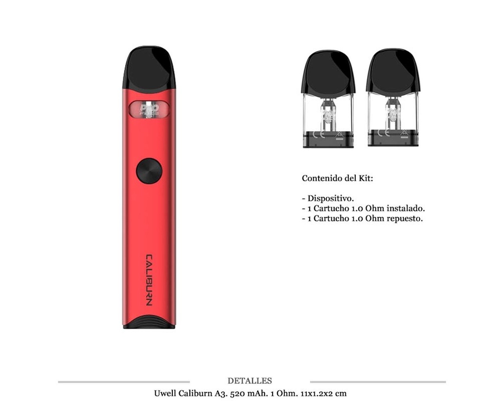 UWELL CALIBURN A3 POD KIT RED