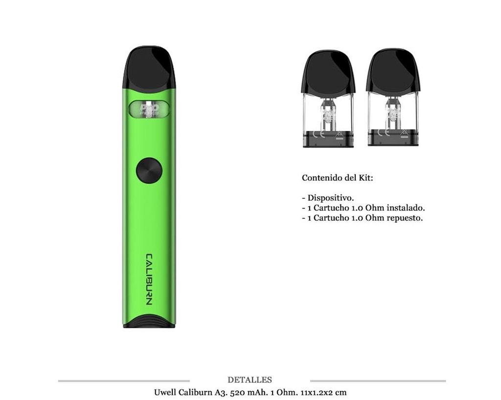 UWELL CALIBURN A3 POD KIT GREEN