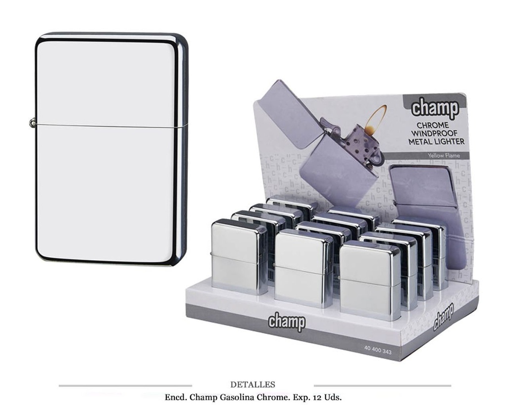 ENCD. CHAMP GASOLINA CHROME 12 UDS