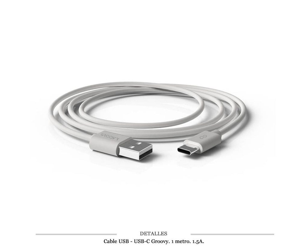 CABLE GROOVY USB - USB C 1M 1.5A