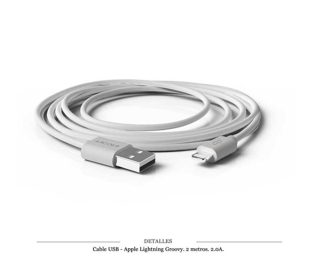CABLE GROOVY USB - APPLE 2M 2.0A