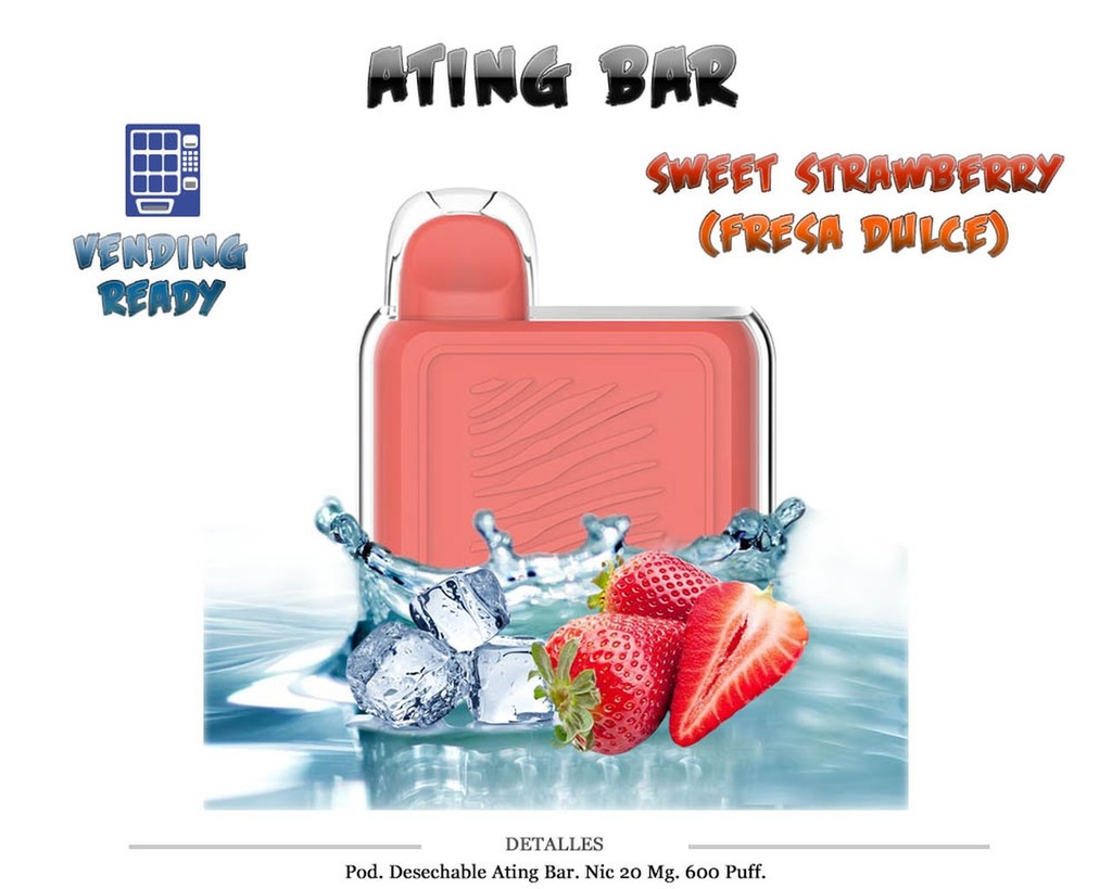 POD DES. ATING GLASS SWEET STRAWBERRY 20MG