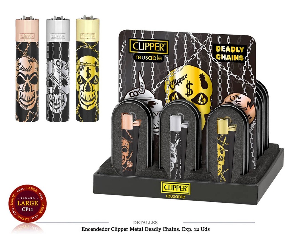 ENCD. CLIPPER METAL DEADLY CHAINS 12 UDS