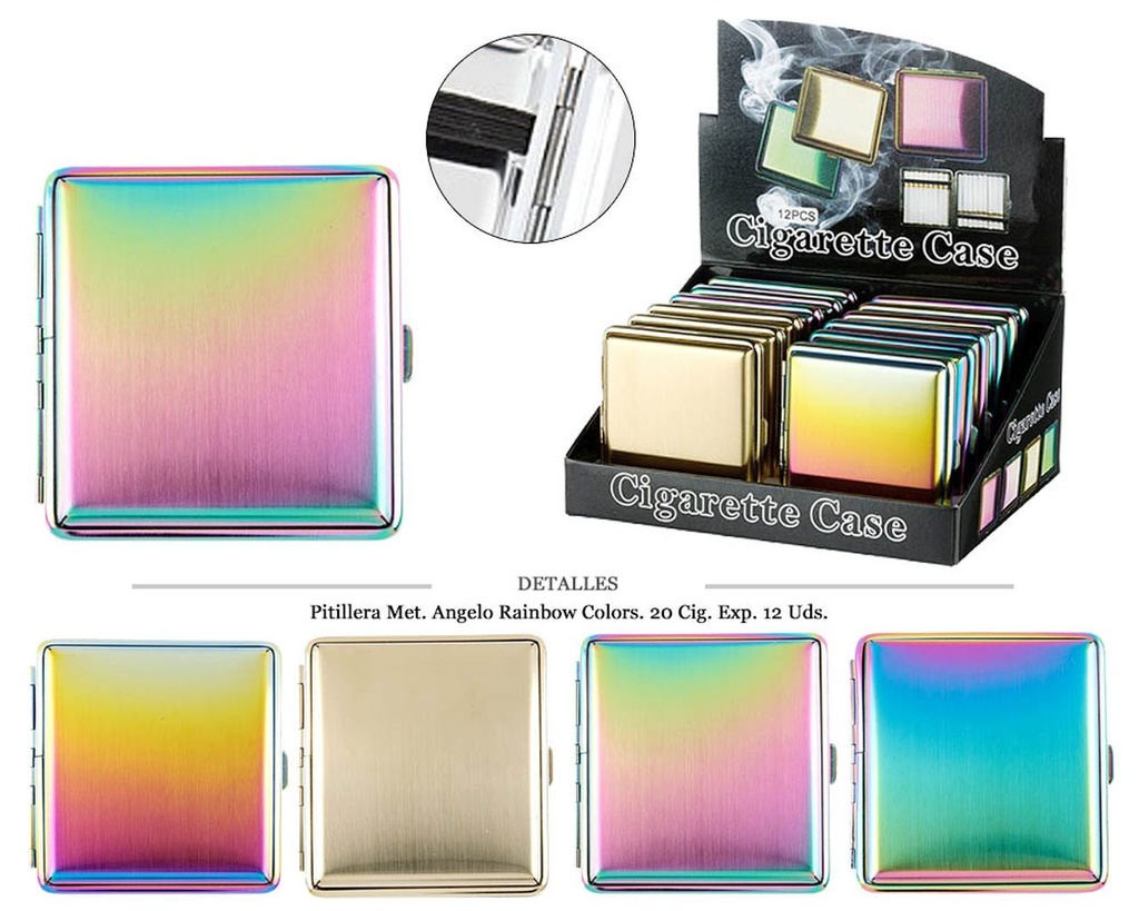 PITILLERA MET ANGELO RAINBOW COLORS 20 CIG 12 UDS