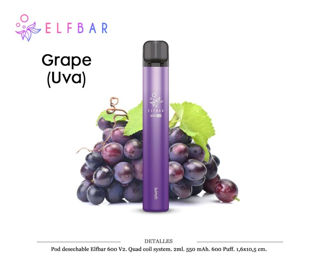 POD DES. ELFBAR V2 GRAPE 20MG