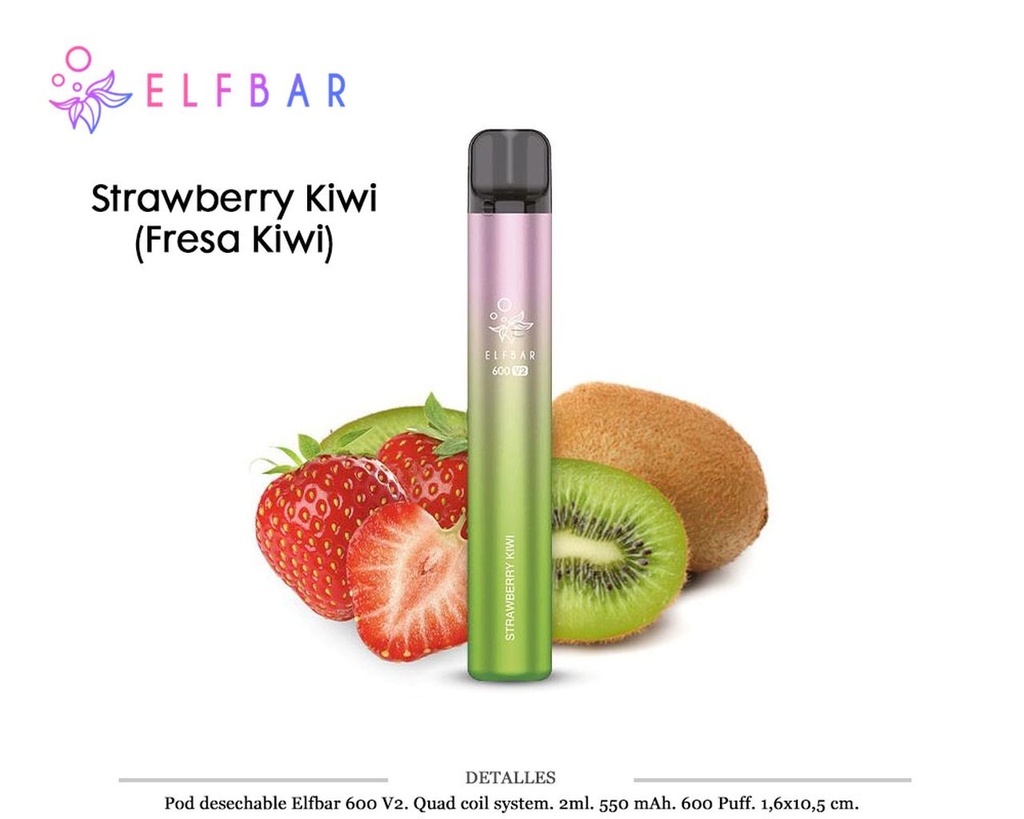 POD DES. ELFBAR V2 STRAWBERRY KIWI 20MG