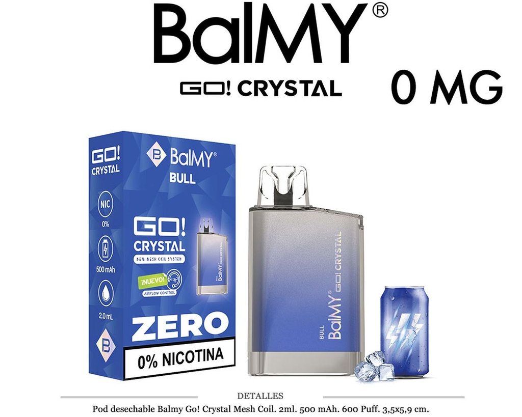 POD. DES. BALMY GO! CRYSTAL BULL 0MG