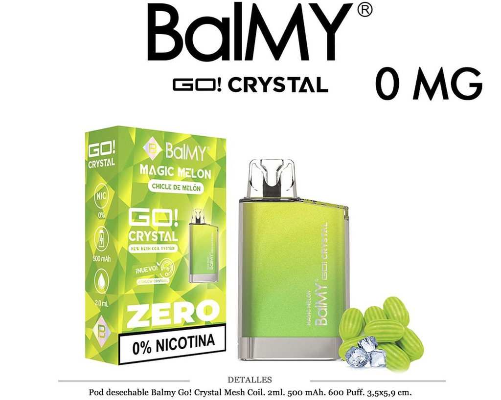 POD. DES. BALMY GO! CRYSTAL MAGIC MELON 0MG