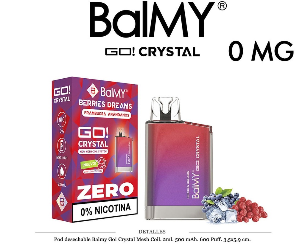 POD. DES. BALMY GO! CRYSTAL BERRIES DREAMS 0MG