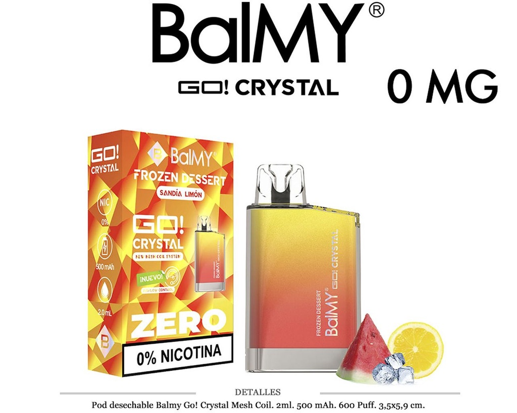 POD. DES. BALMY GO! CRYSTAL FROZEN DESSERT 0MG