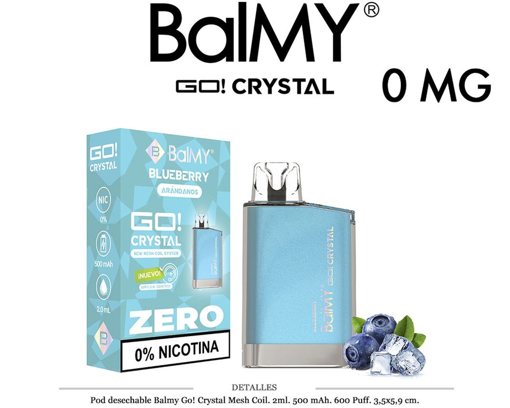 POD. DES. BALMY GO! CRYSTAL BLUEBERRY 0MG