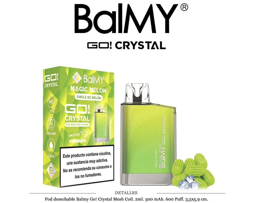 POD. DES. BALMY GO! CRYSTAL MAGIC MELON 20MG