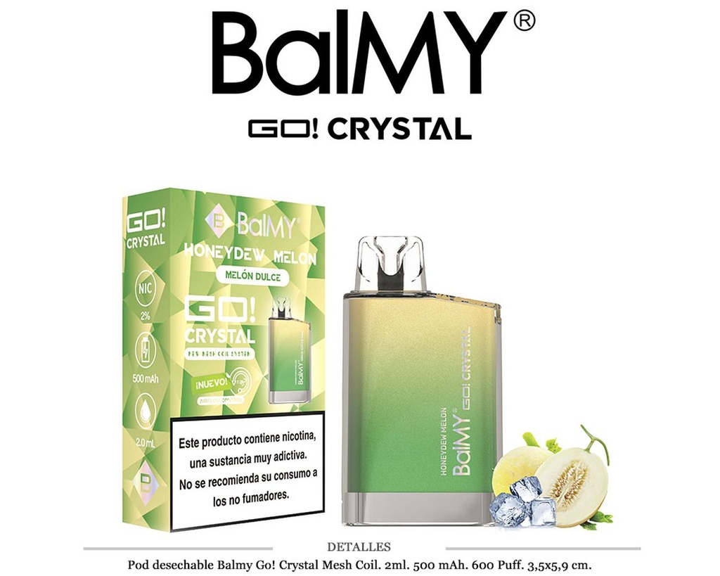 POD. DES. BALMY GO! CRYSTAL HONEYDEW MELON 20MG