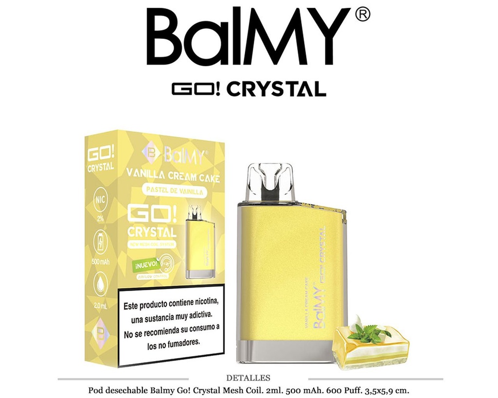 POD. DES. BALMY GO! CRYSTAL VANILLA CREAM CAKE 20MG