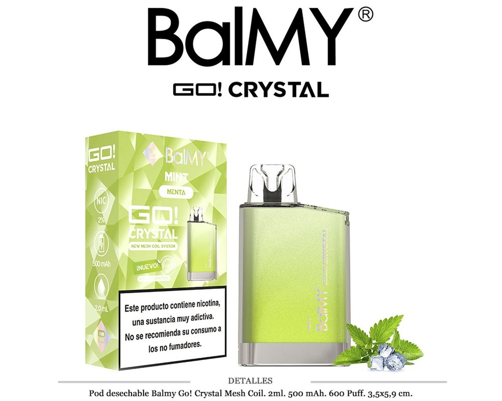 POD. DES. BALMY GO! CRYSTAL MINT 20MG