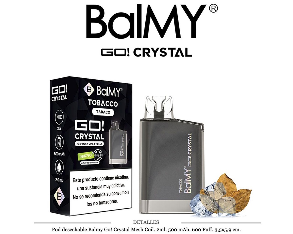 POD. DES. BALMY GO! CRYSTAL TOBACCO 20MG