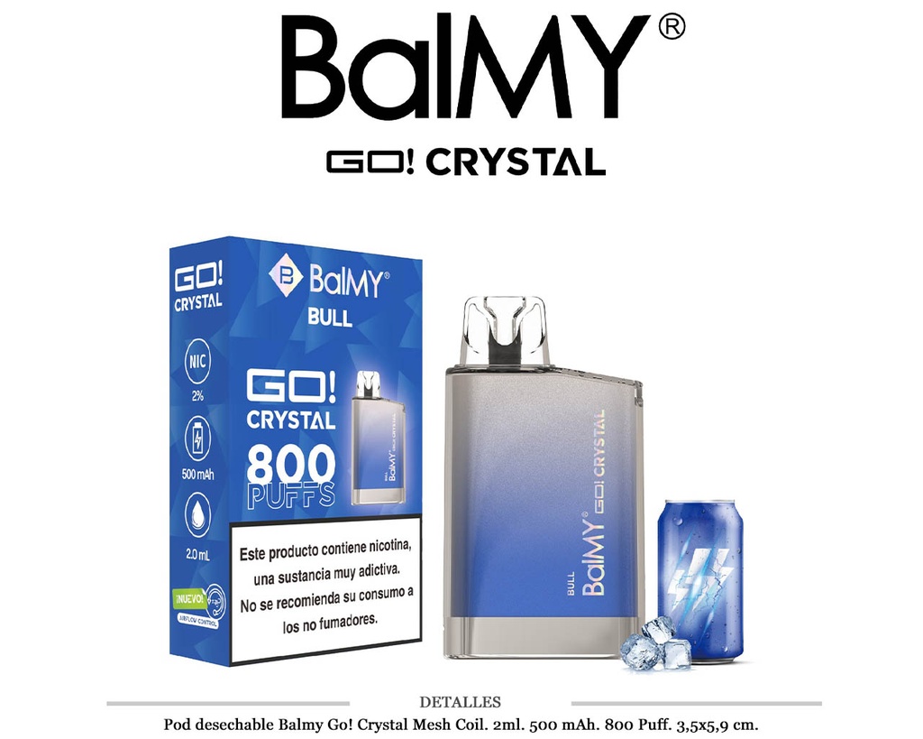 POD. DES. BALMY GO! CRYSTAL BULL 20MG 2ML