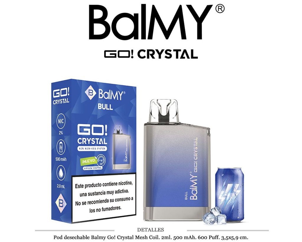 POD. DES. BALMY GO! CRYSTAL BULL 20MG