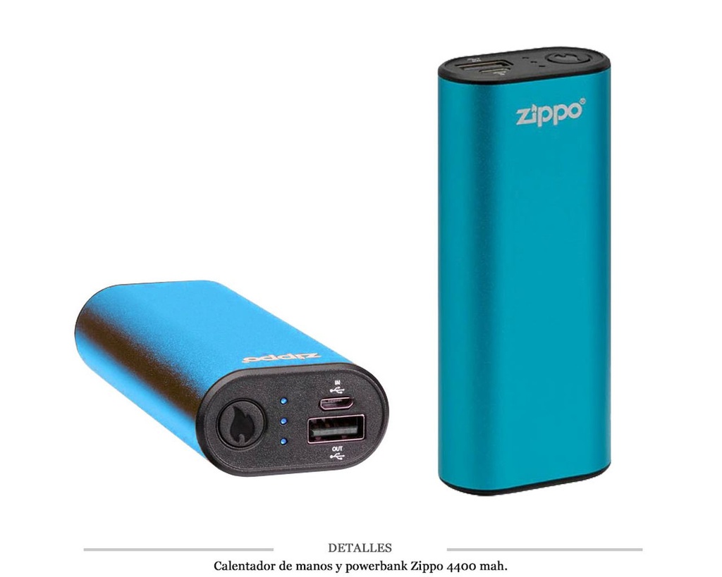 CALENTADOR DE MANOS ZIPPO HEATBANK 6 4400 MAH AZUL
