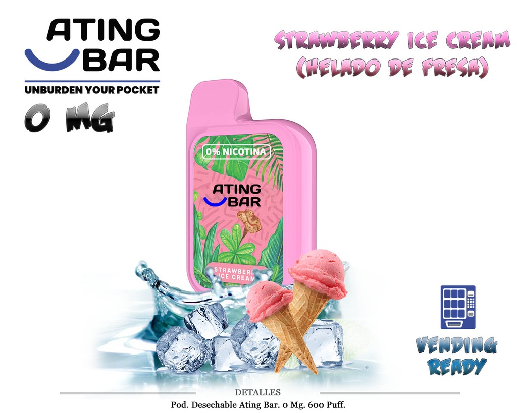 POD DES. ATING GRAFFITI STRAWBERRY ICE CREAM 0MG