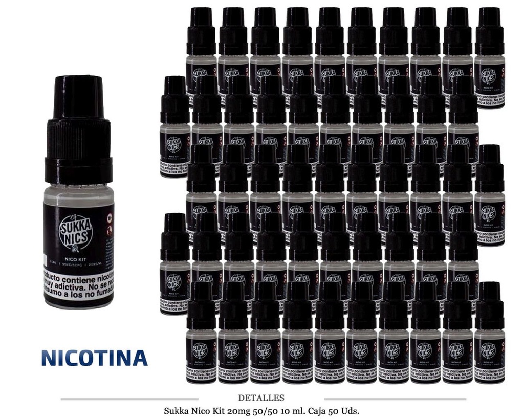 SUKKA NICOKIT 20MG 10ML (50/50) 50 UDS