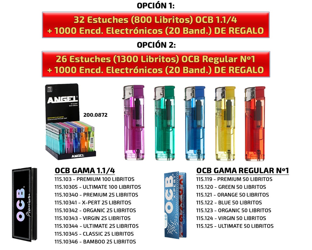 OCB 1.1/4 / REGULAR Nº1 + ENCD. ELECTRONICO