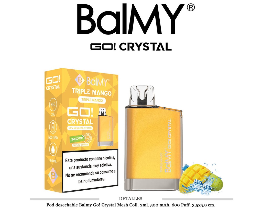 POD. DES. BALMY GO! CRYSTAL TRIPLE MANGO 20MG