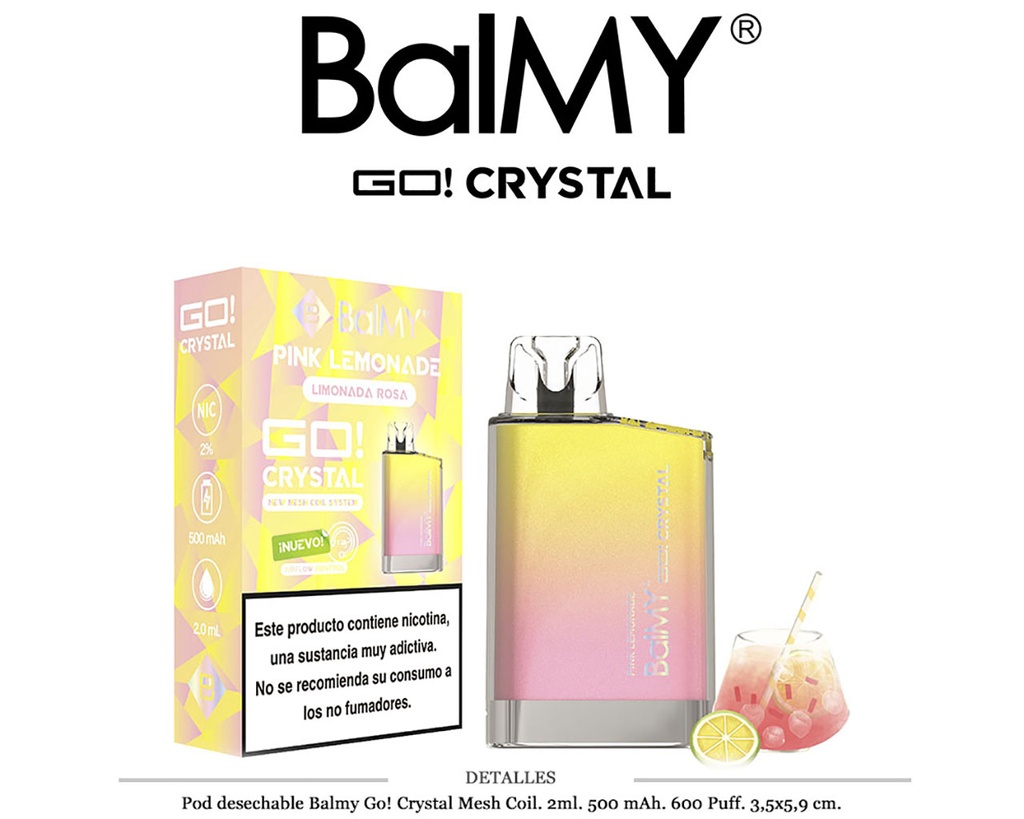 POD. DES. BALMY GO! CRYSTAL PINK LEMONADE 20MG 2ML